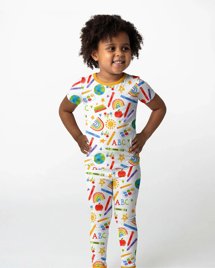 Zweiteiliges, kurzärmliges Pyjama-Set mit Marienkäfern