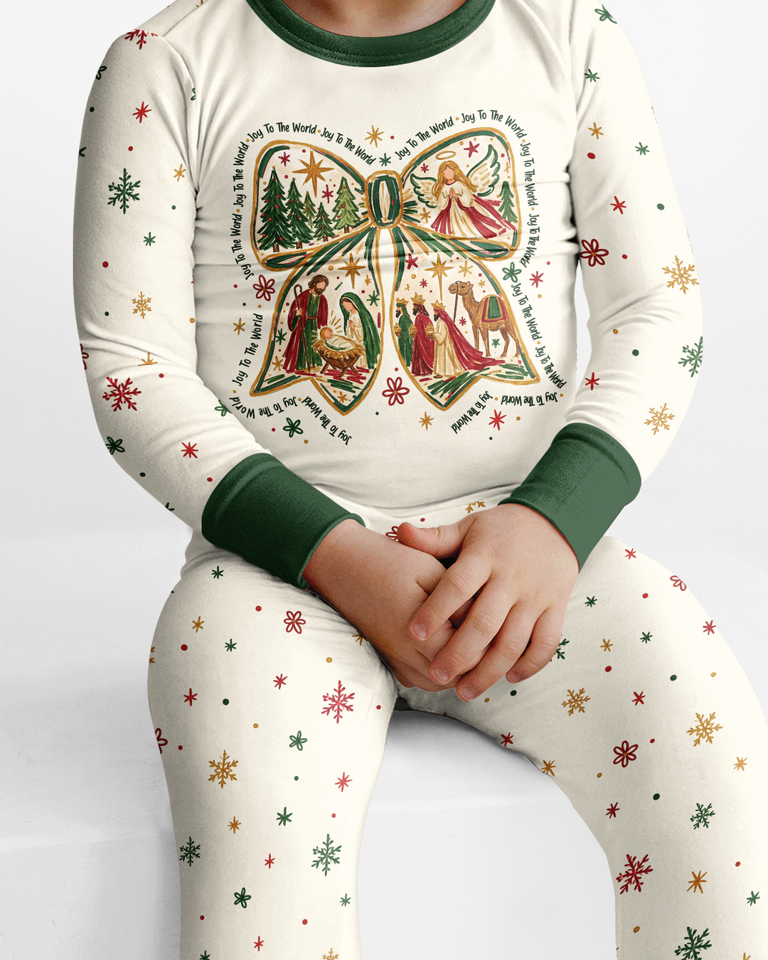 Joy To The World  Bamboo Two Piece Long Sleeve Pajama Set