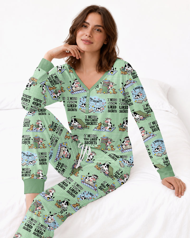 The Secret Gossip Club Bamboo Women Pajama Set