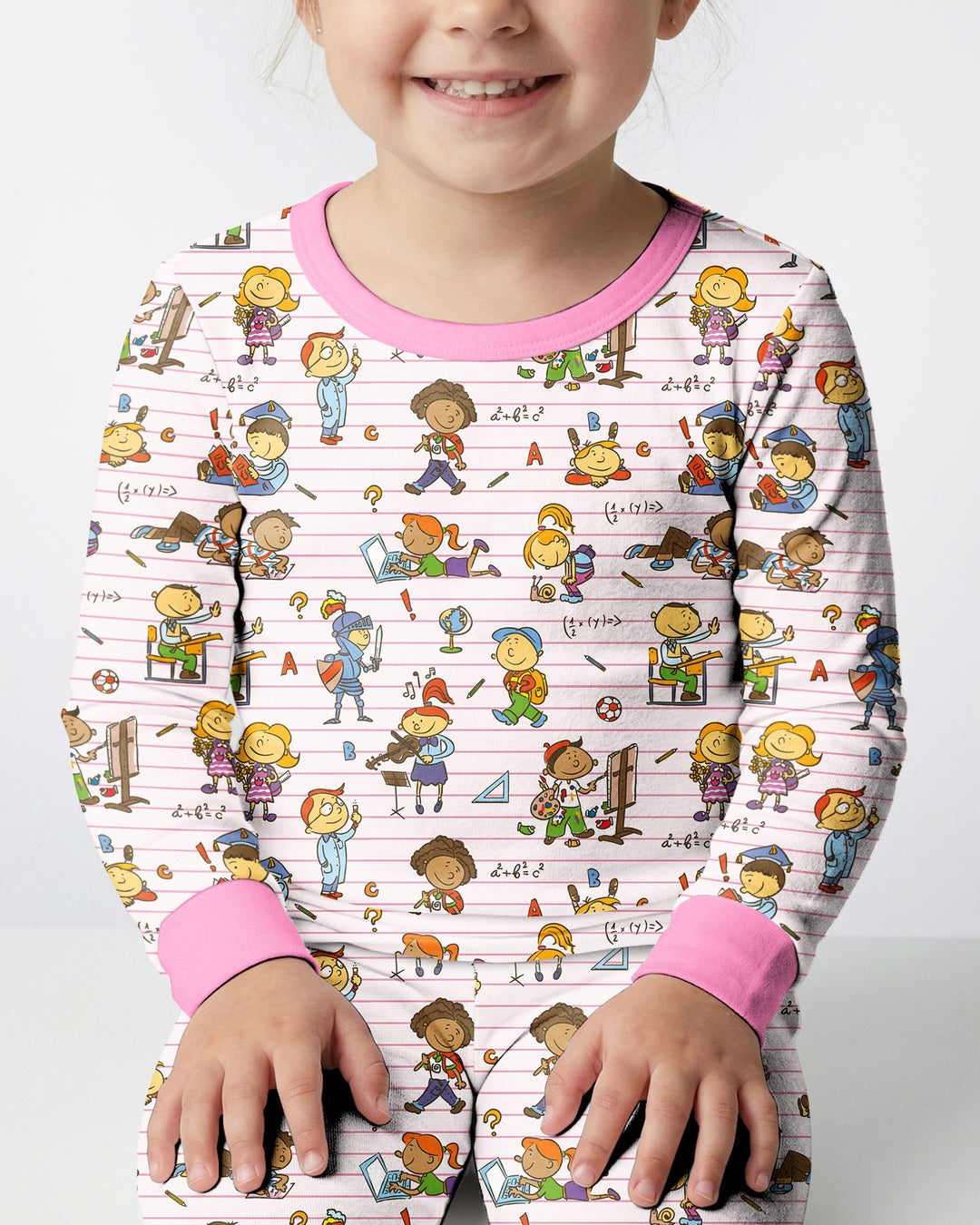 Zweiteiliges Langarm-Pyjama-Set mit Sommerfrüchten