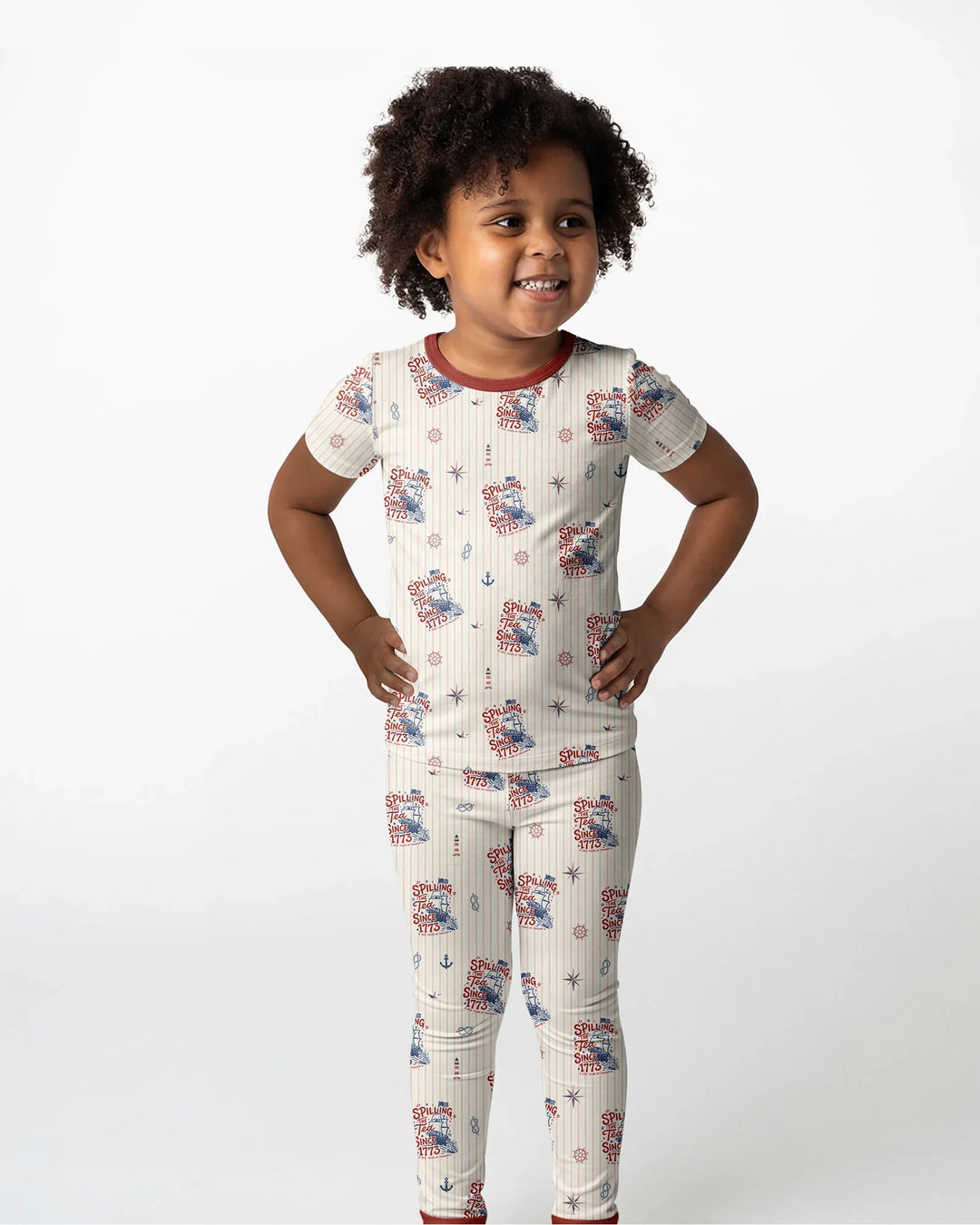Zweiteiliges, kurzärmliges Pyjama-Set mit Marienkäfern