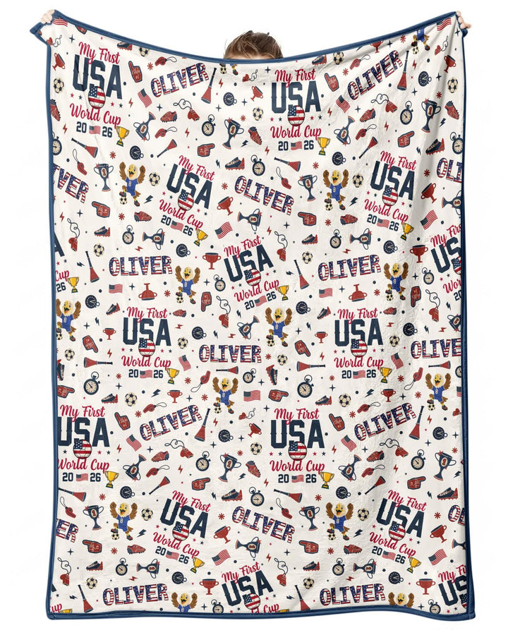 My First Soccer Cup 2026 Bamboo Blanket