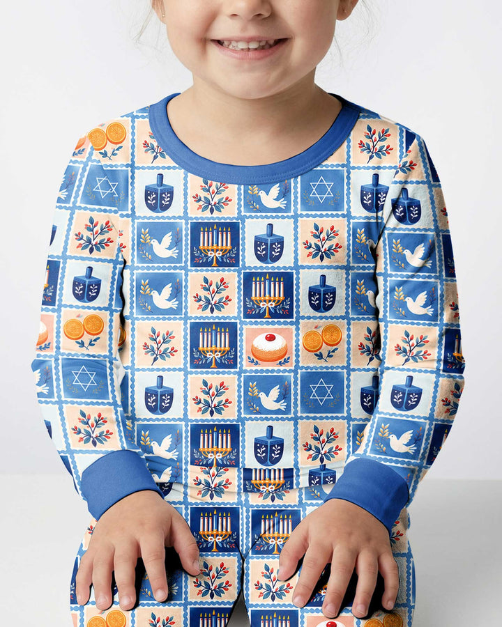 Jewish Holiday Bamboo Two Piece Long Sleeve Pajama Set