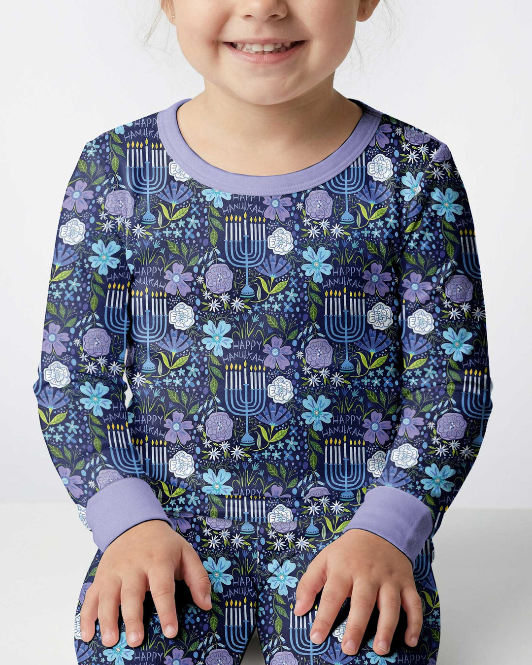 Hanukkah Me and Mom Matching Bamboo Two Piece Long Sleeve Pajama Set