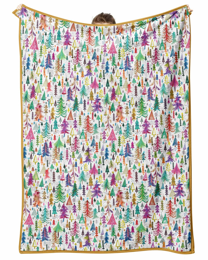 Christmas Trees Decoration Bamboo Blanket