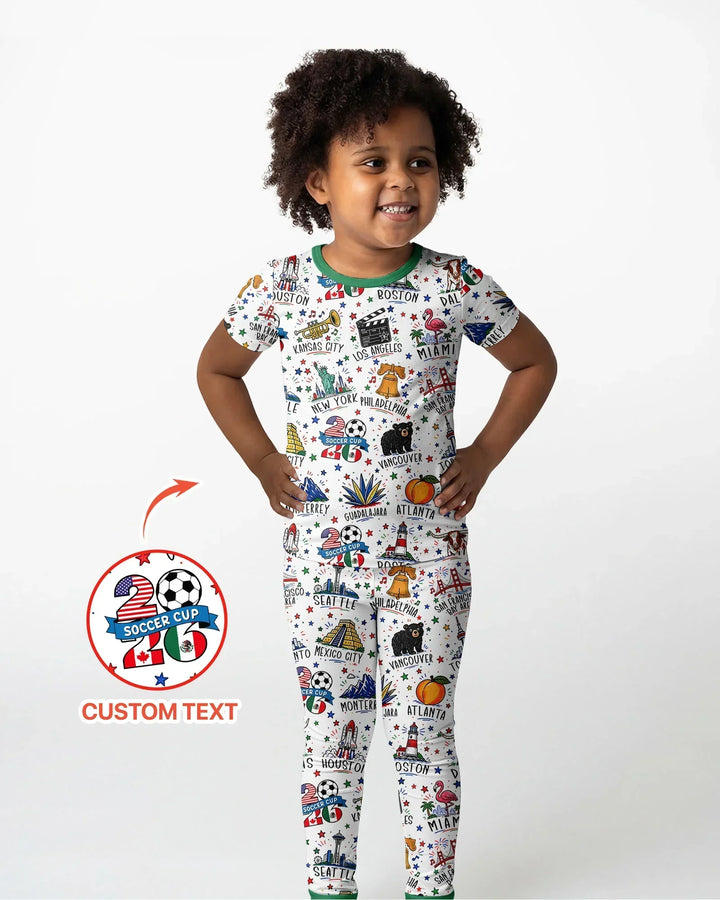Zweiteiliges, kurzärmliges Pyjama-Set mit Marienkäfern