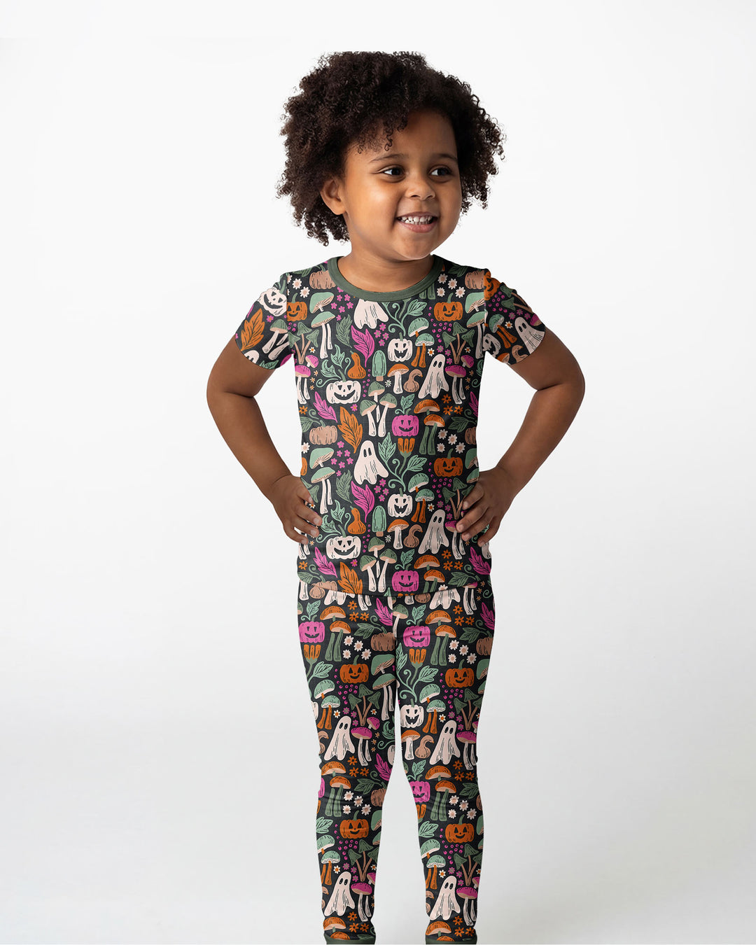 Dark Pumpkin Zona Bamboo Two Piece Short Sleeve Pajama Set