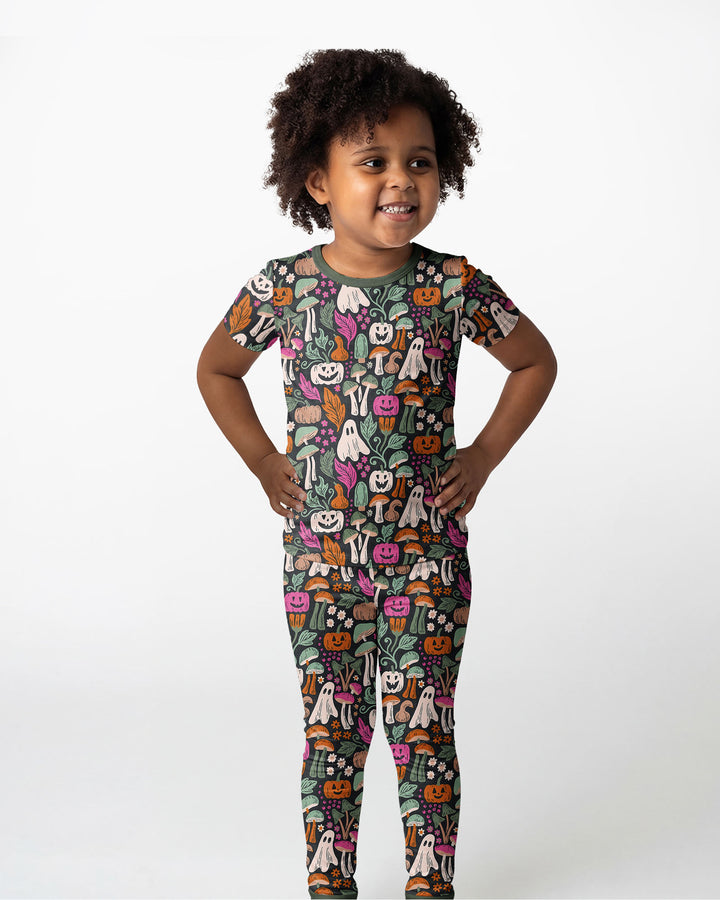 Dark Pumpkin Zona Bamboo Two Piece Short Sleeve Pajama Set