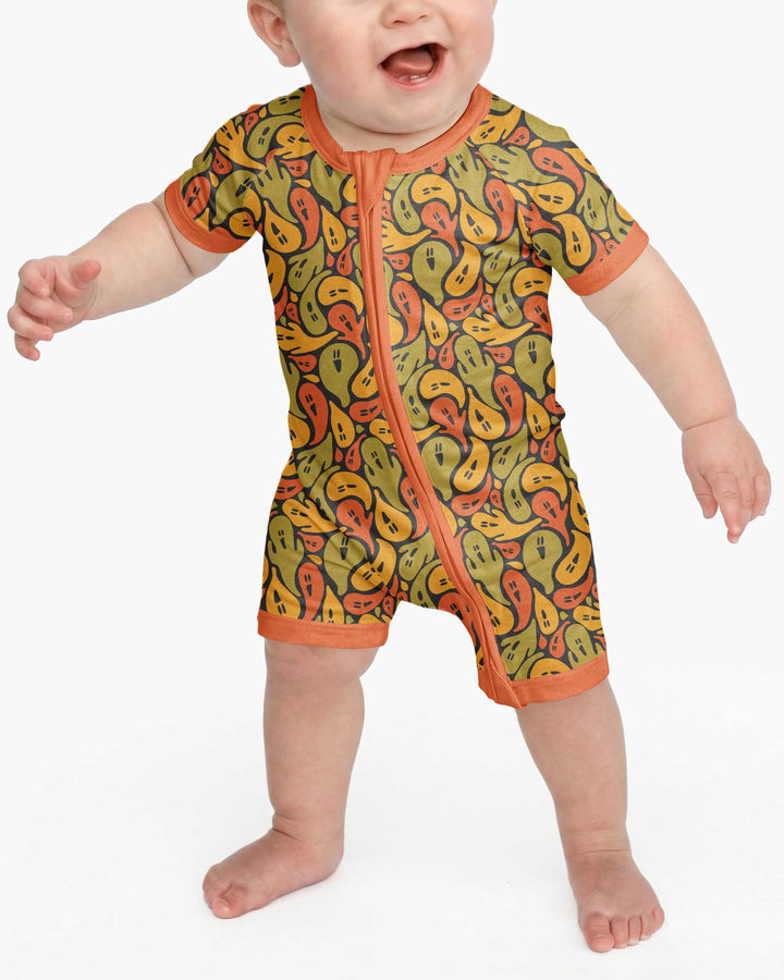 Retro Haunts & Happy Boos Bamboo Shorty Zippy