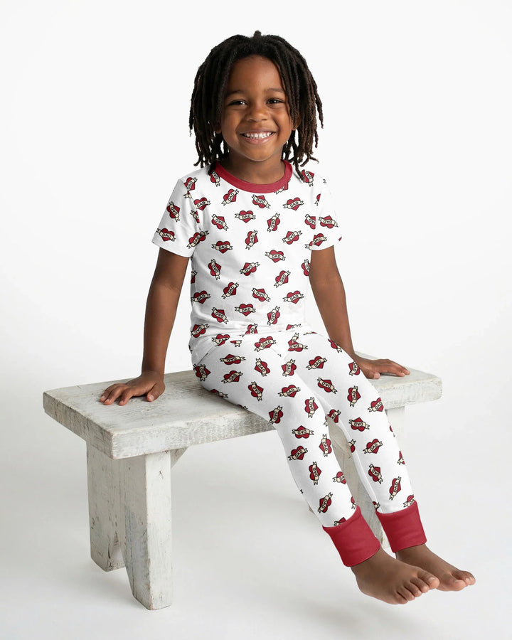 Zweiteiliges, kurzärmliges Pyjama-Set mit Marienkäfern