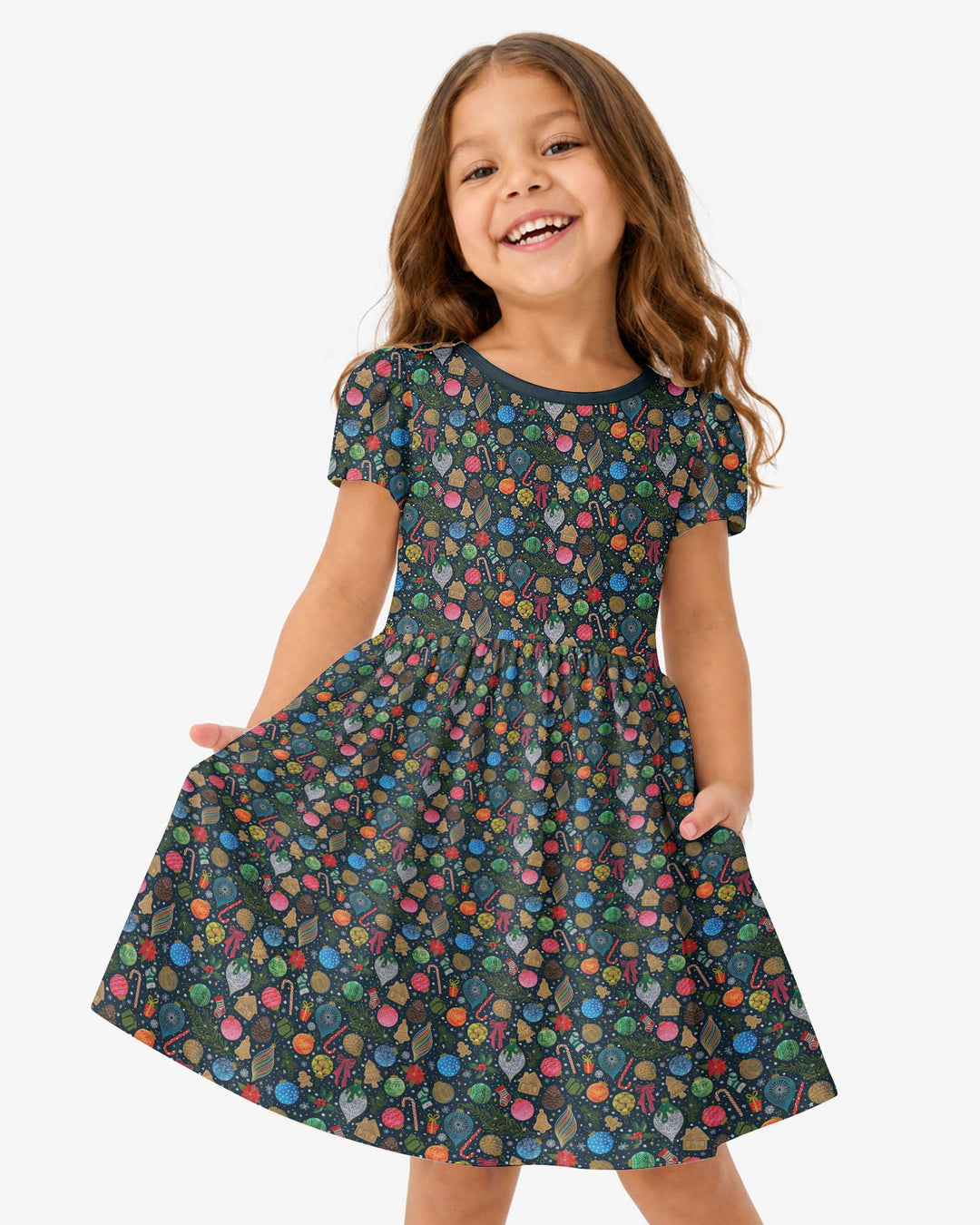 Holiday Ditsy Bamboo Twirl Dress