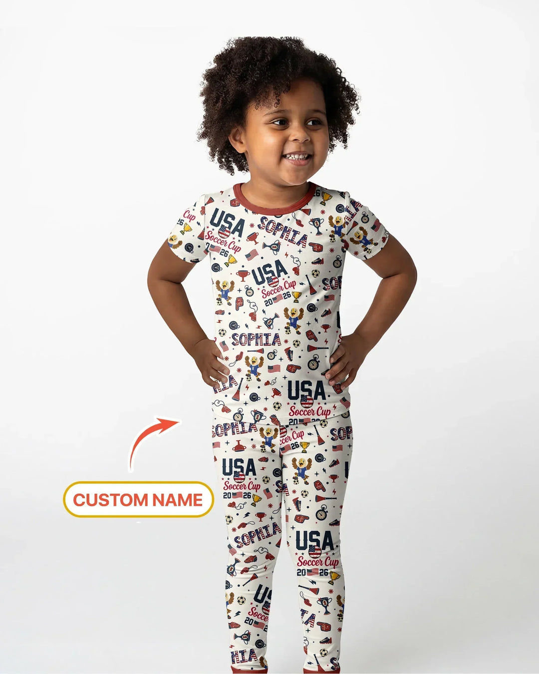 Zweiteiliges, kurzärmliges Pyjama-Set mit Marienkäfern
