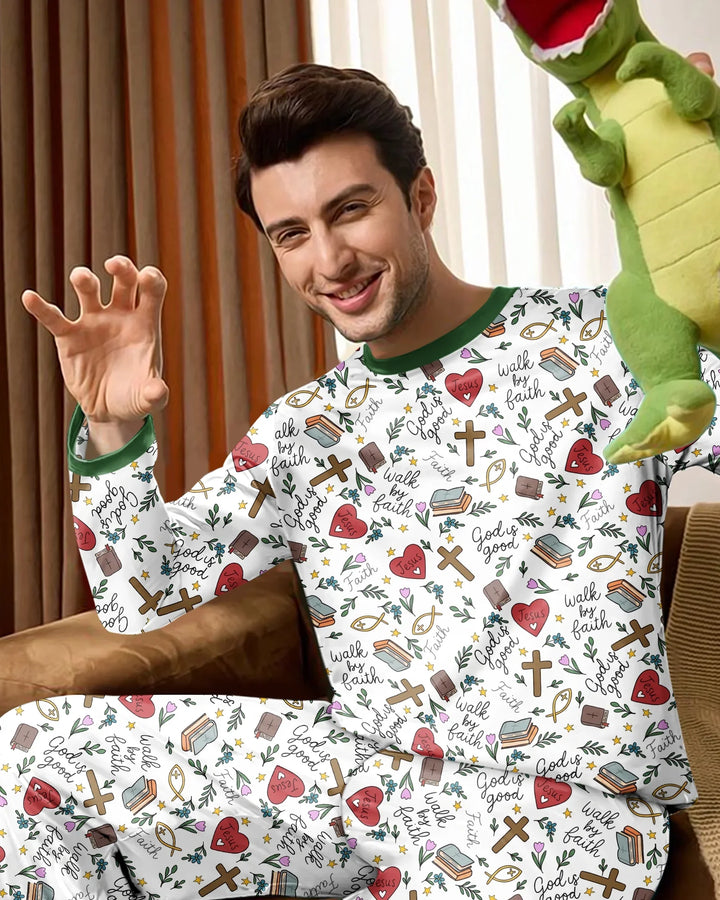 Love Jesus God Is Good Bamboo Men's Pajama Set