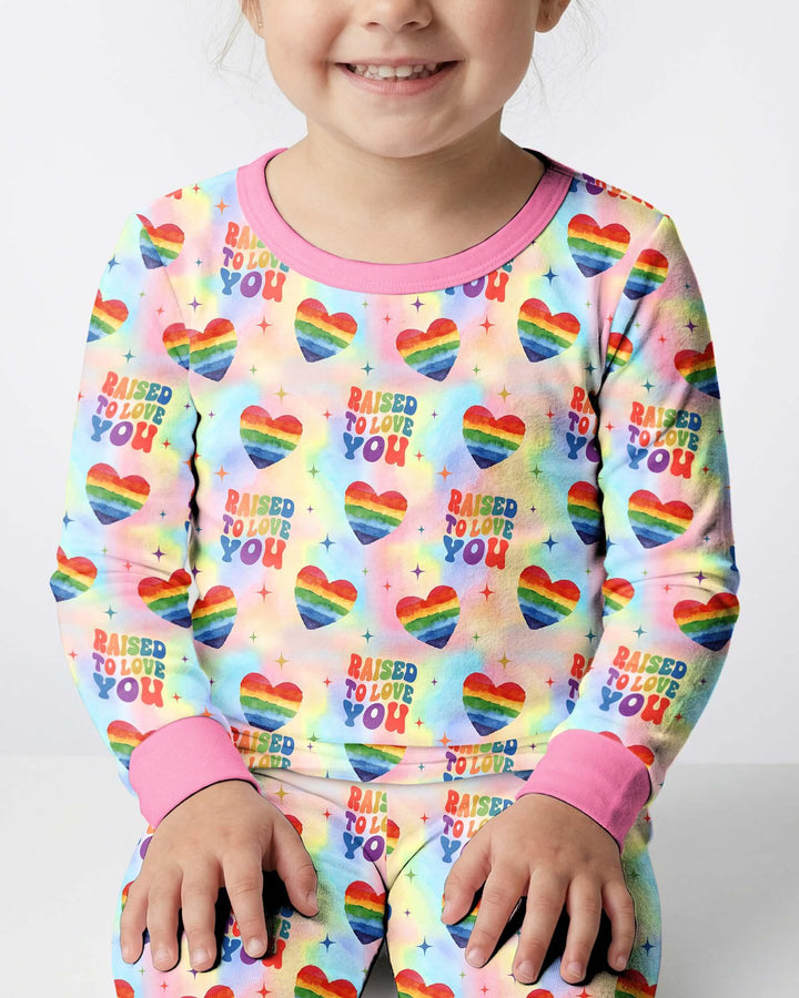 Zweiteiliges Langarm-Pyjama-Set mit Sommerfrüchten