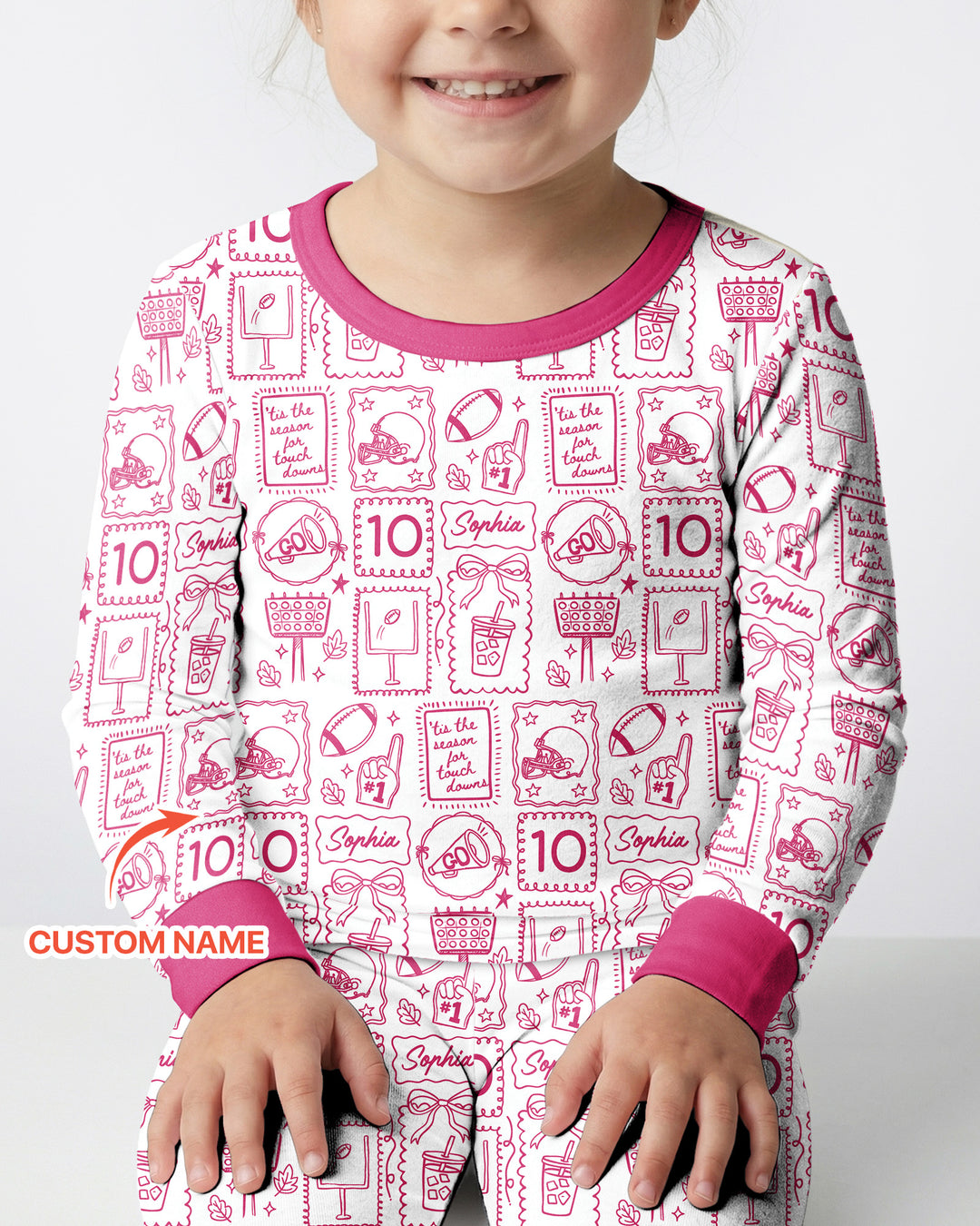 Custom Name Friday Night Lights Two Piece Long Sleeve Pajama Set