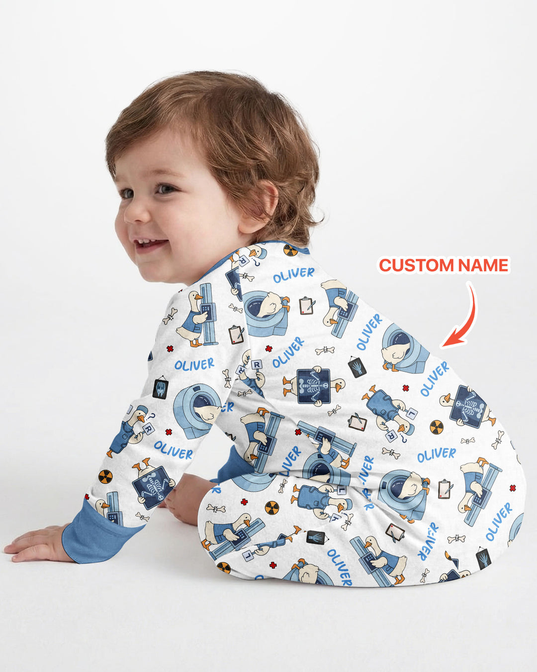 Gerippte Babykleidung mit individuellem Foto - Weich &amp; Skizzenhaft