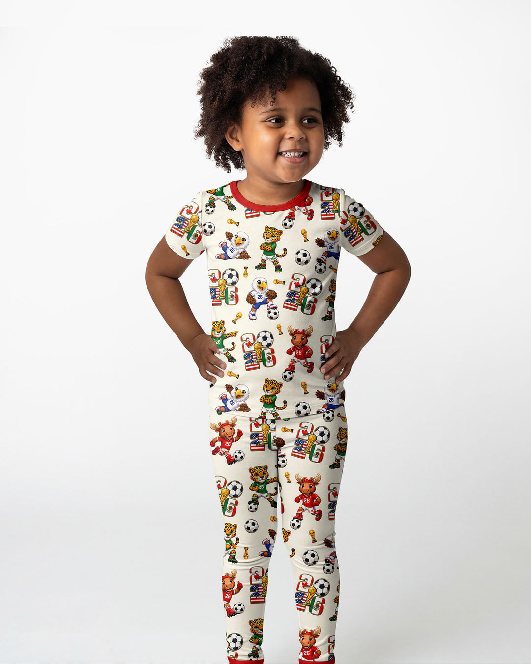 Zweiteiliges, kurzärmliges Pyjama-Set mit Marienkäfern