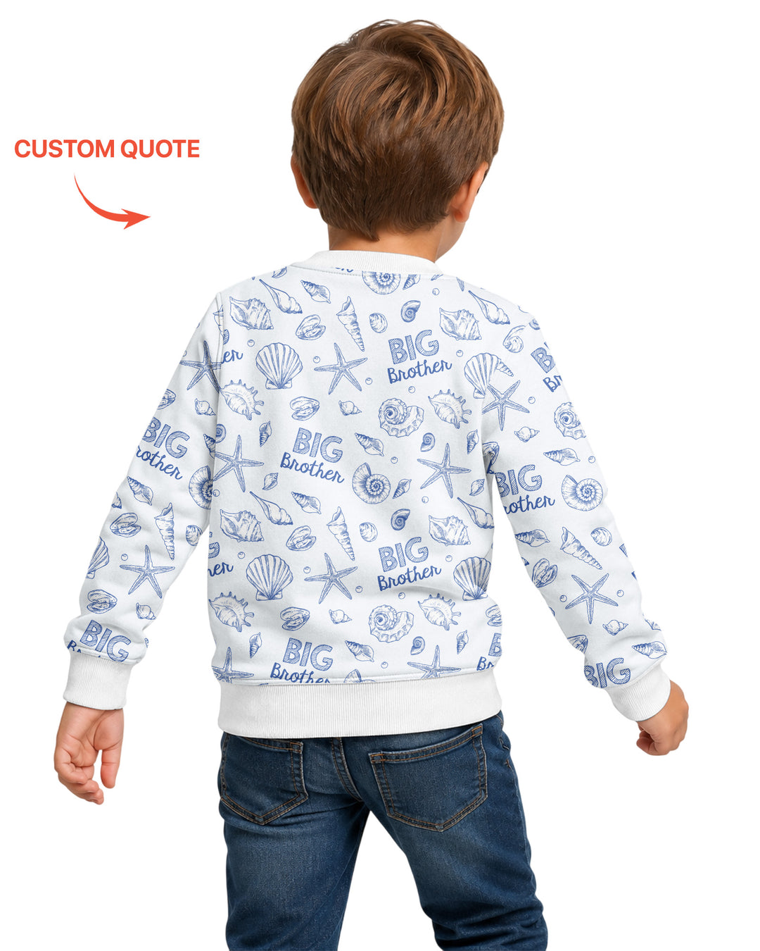 Coquette Seashell Matching Sibling Bamboo Crewneck Sweatshirt