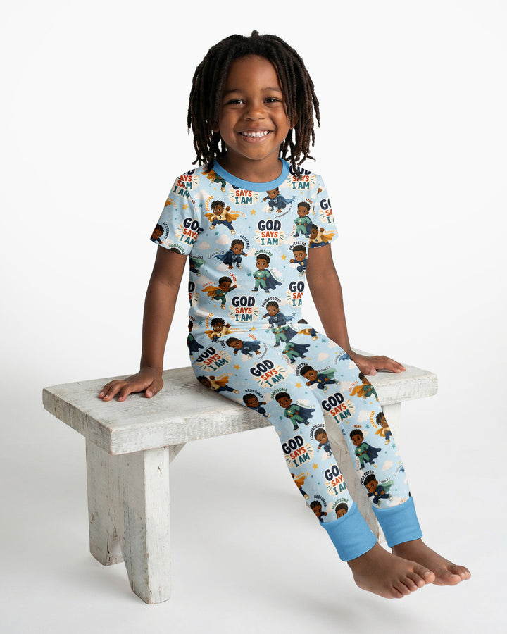 Zweiteiliges, kurzärmliges Pyjama-Set mit Marienkäfern