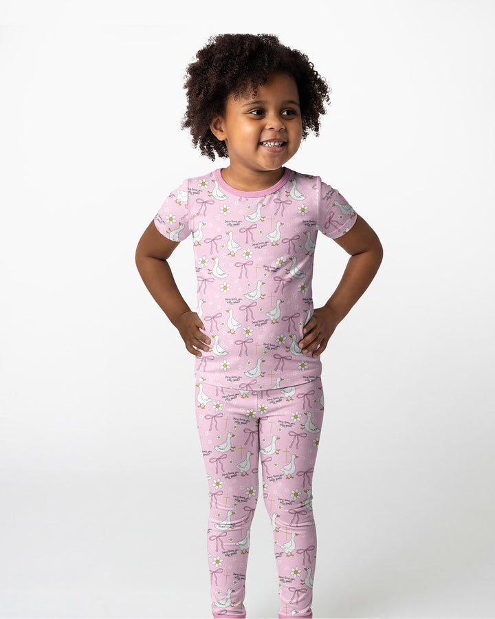 Zweiteiliges, kurzärmliges Pyjama-Set mit Marienkäfern