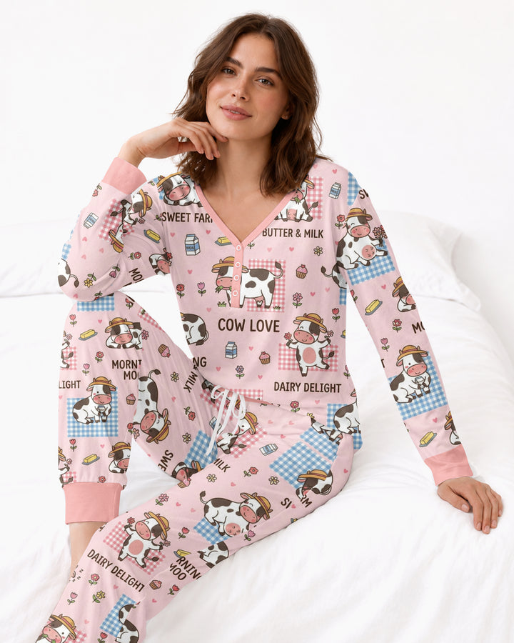 Drowned In Buttercream Bamboo Women Pajama Set