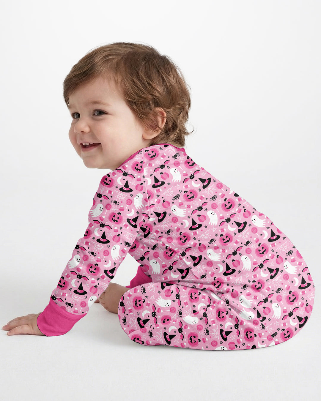 Cute Pink Halloween Ghost Pumpkin Witch Bamboo Convertible Zippy