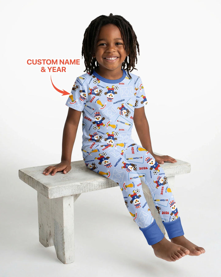 Zweiteiliges, kurzärmliges Pyjama-Set mit Marienkäfern