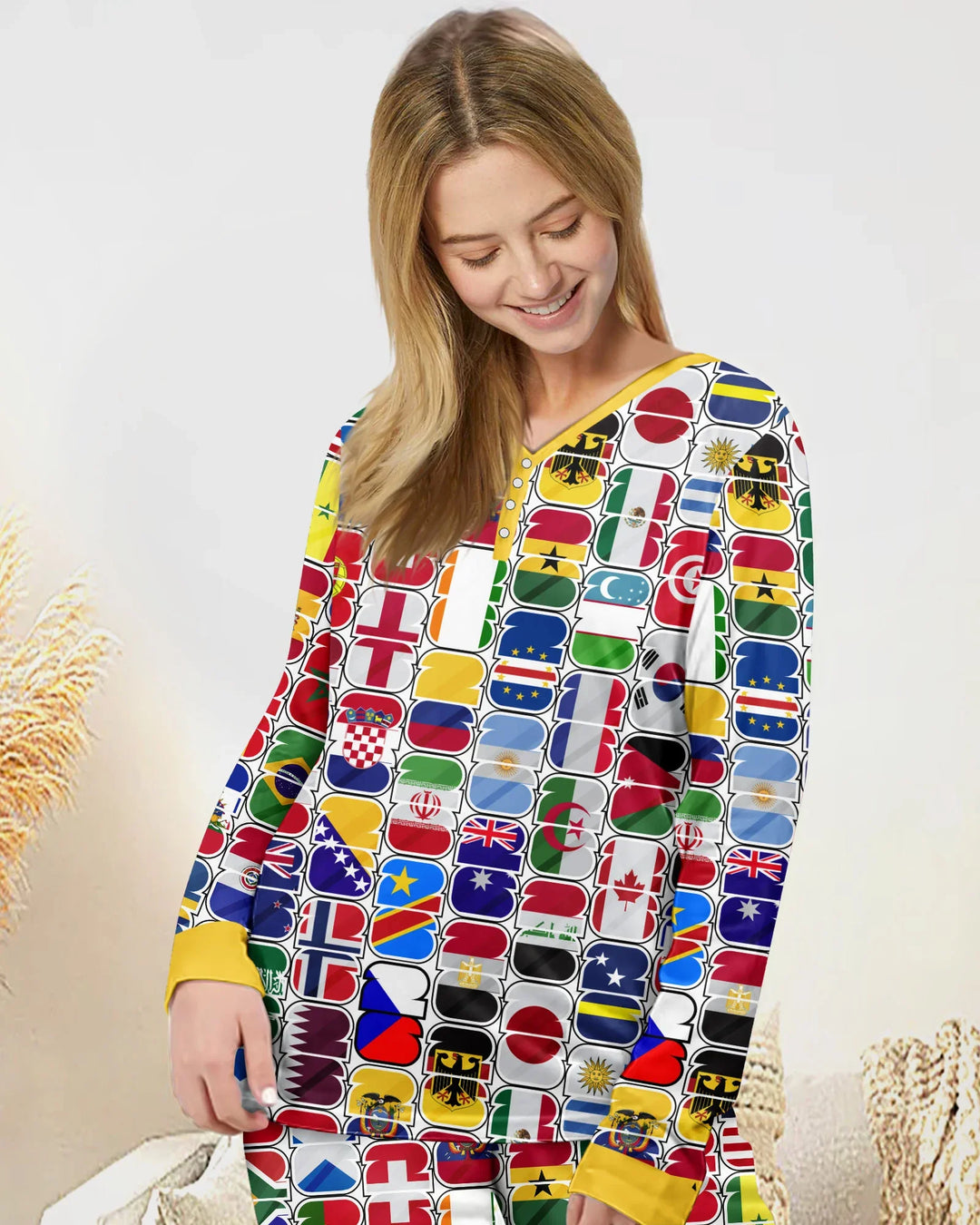 Vorlage Bambus Damen Pyjama Set