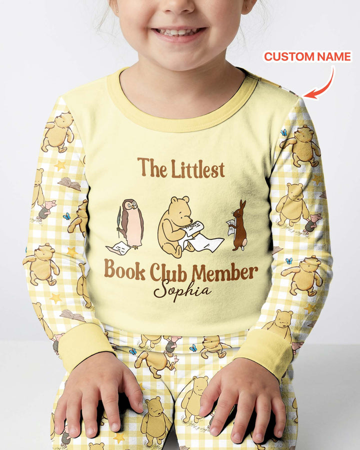 Custom Name Littlest Book Club Member Bamboo Two Piece Long Sleeve Pajama Set