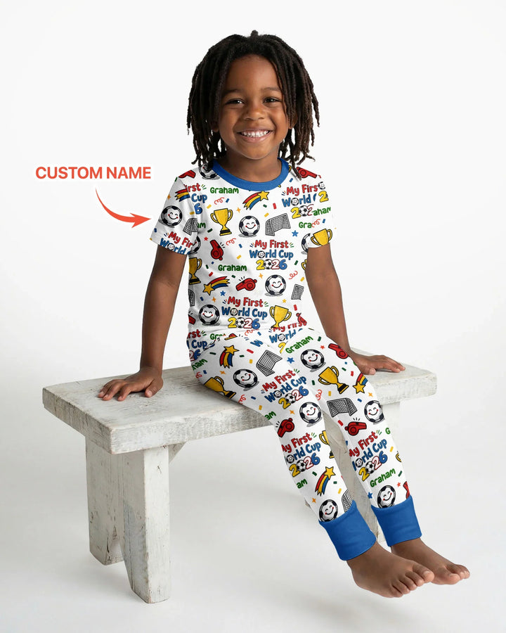 Zweiteiliges, kurzärmliges Pyjama-Set mit Marienkäfern