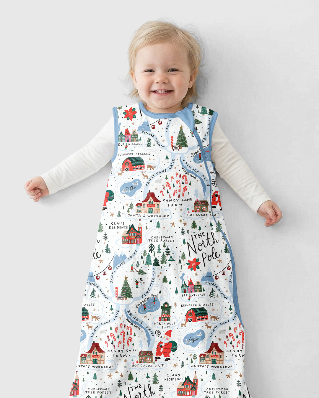 The North Pole Map Bamboo Sleep Bag