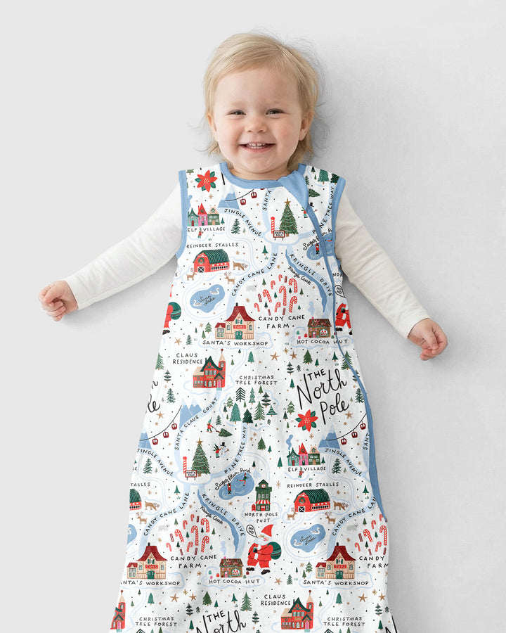 The North Pole Map Bamboo Sleep Bag