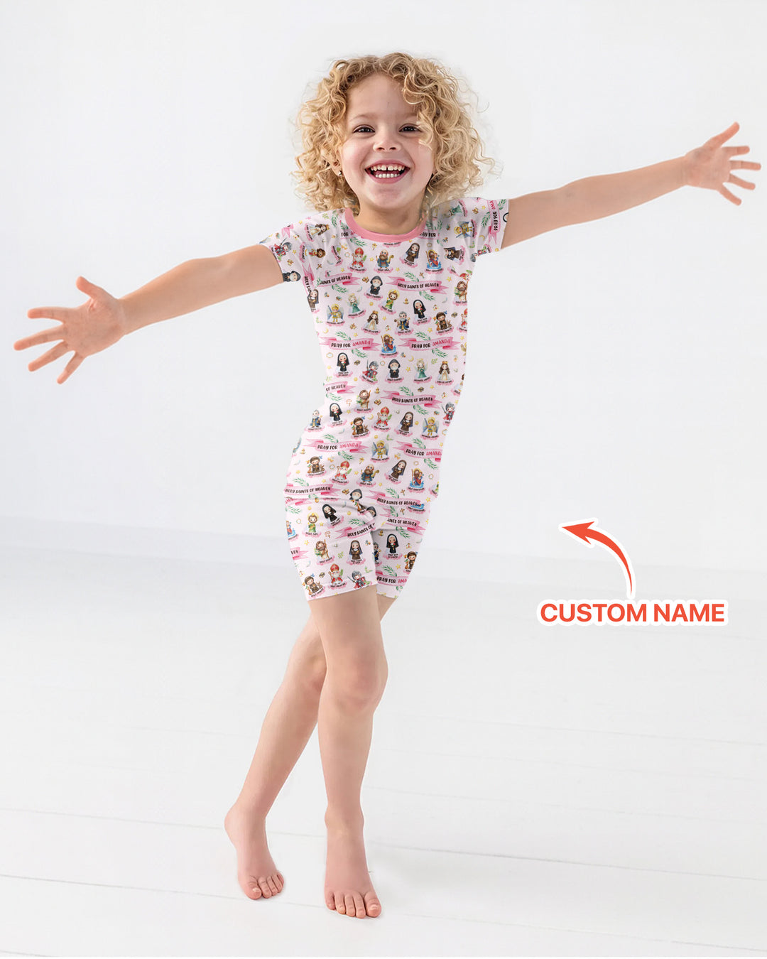 Zweiteiliges Pyjama-Set mit kurzen Ärmeln und Shorts im Sommer-Design
