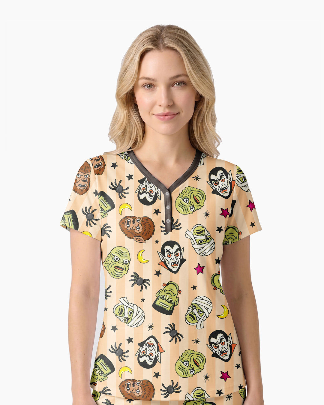 Creepy Crew Family Matching Bamboo Women Short Sleeve Short Pajama Set