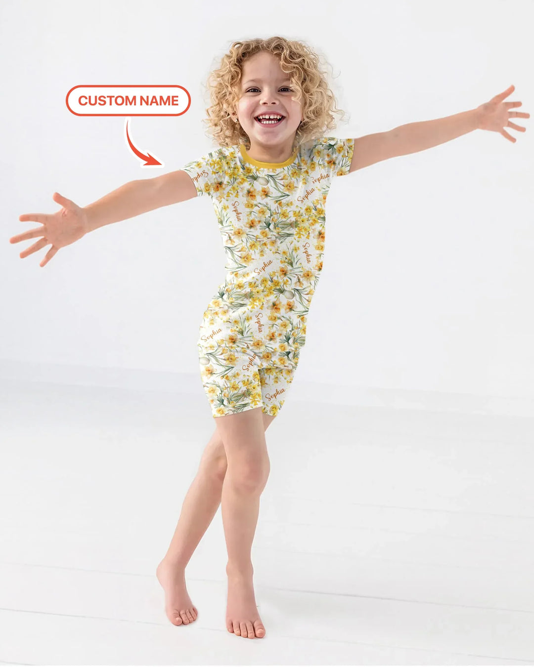 Zweiteiliges Pyjama-Set mit kurzen Ärmeln und Shorts im Sommer-Design