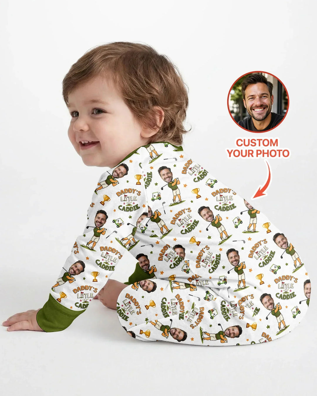 Gerippte Babykleidung mit individuellem Foto - Weich &amp; Skizzenhaft