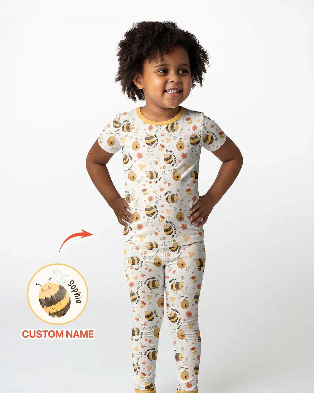 Zweiteiliges, kurzärmliges Pyjama-Set mit Marienkäfern
