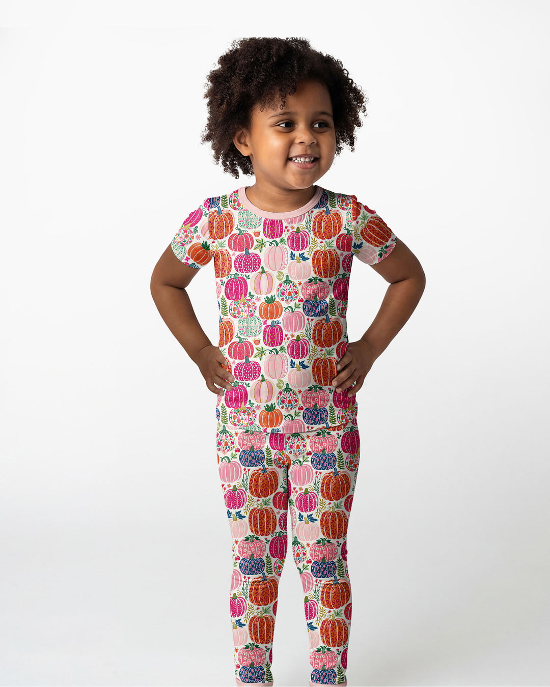 Pumpkin & Bloom Bamboo Two Piece Short Sleeve Pajama Set