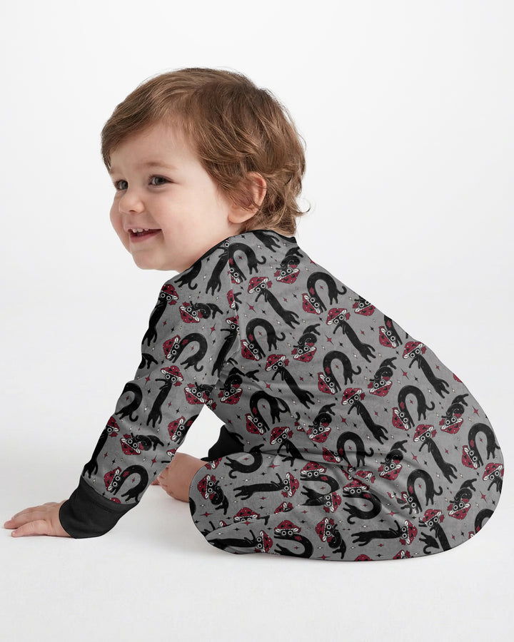 Mushroom Cat Mischief Bamboo Convertible Zippy