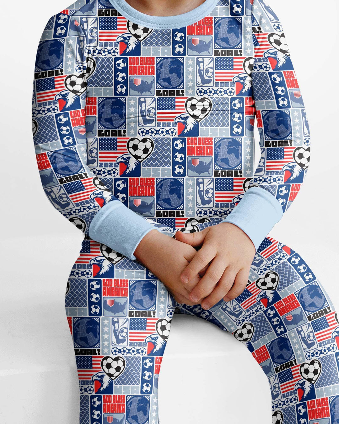 Zweiteiliges Langarm-Pyjama-Set mit Sommerfrüchten