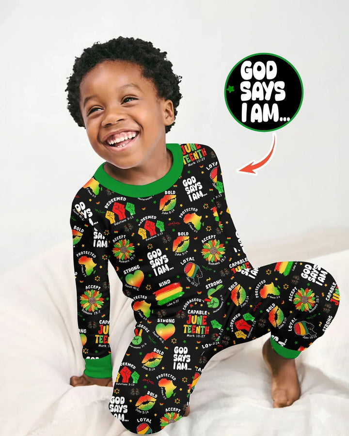 Zweiteiliges Langarm-Pyjama-Set mit Sommerfrüchten