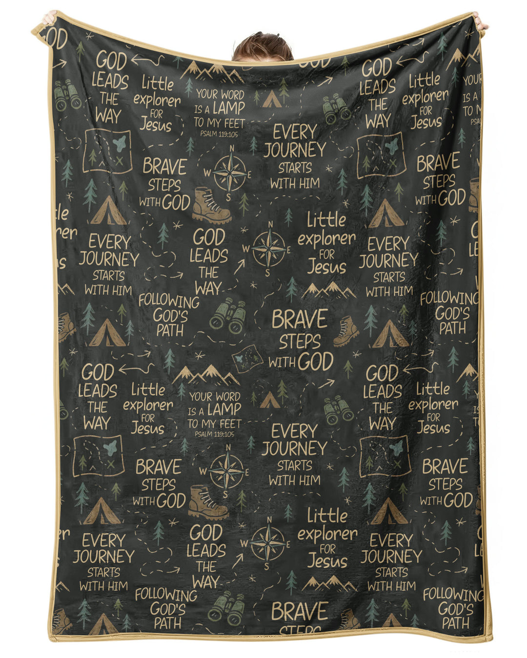 Little Explorer God Leads The Way Bamboo Blanket