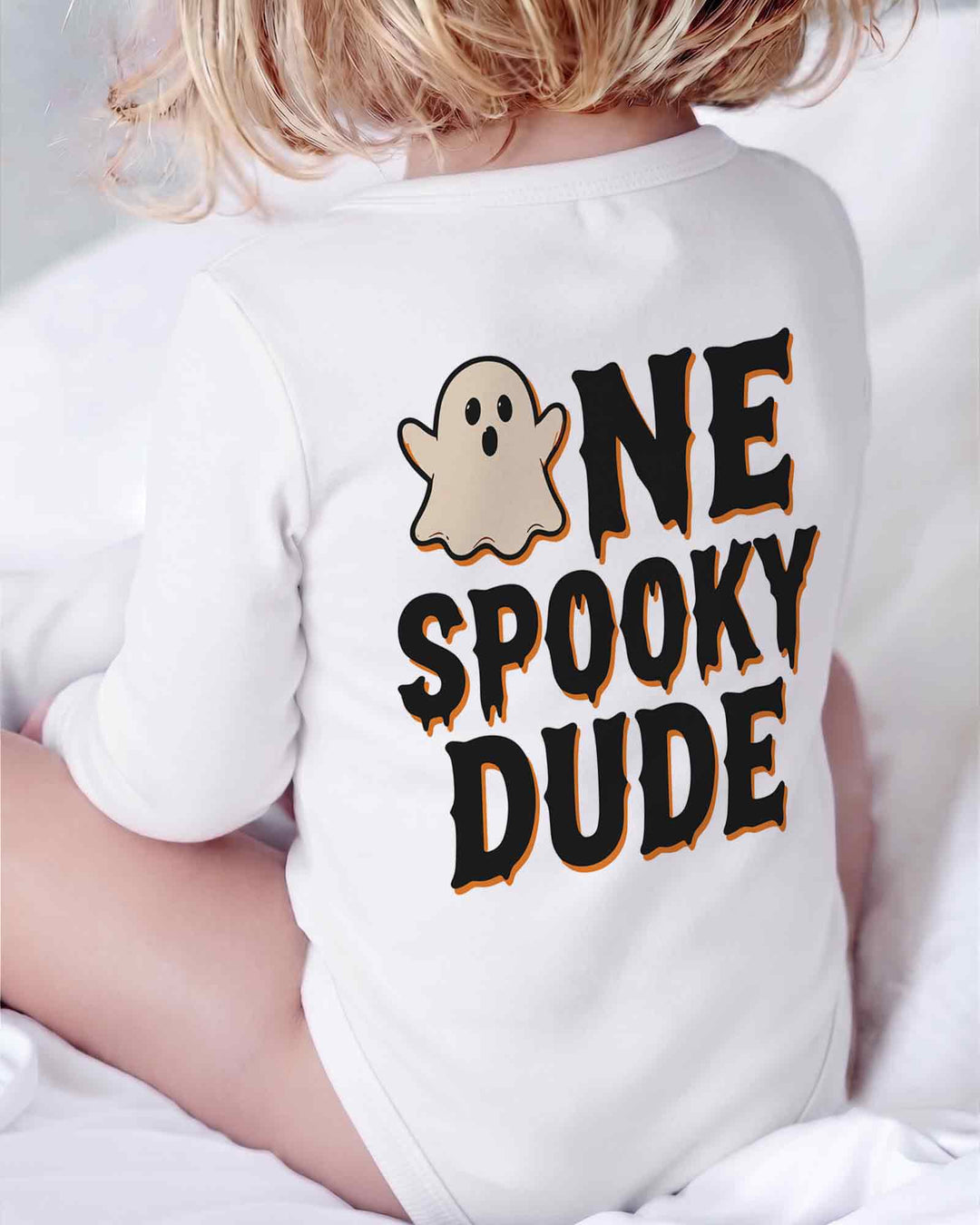 Personalized Ghost Halloween Baby Bamboo Bodysuit