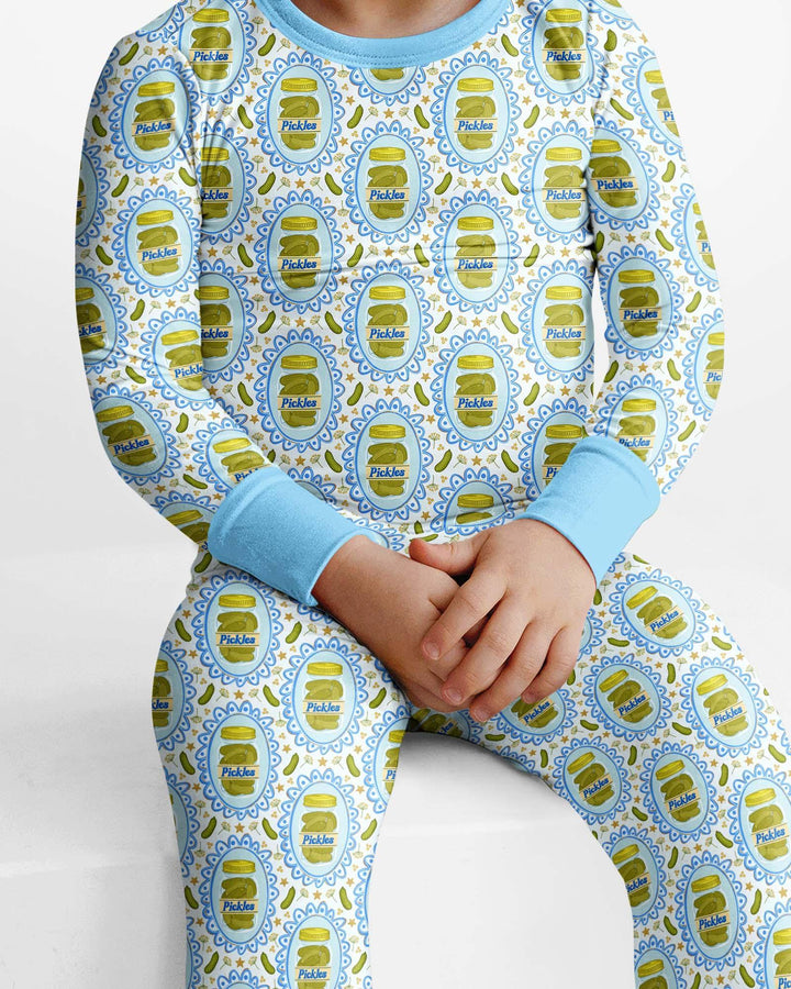 Zweiteiliges Langarm-Pyjama-Set mit Sommerfrüchten