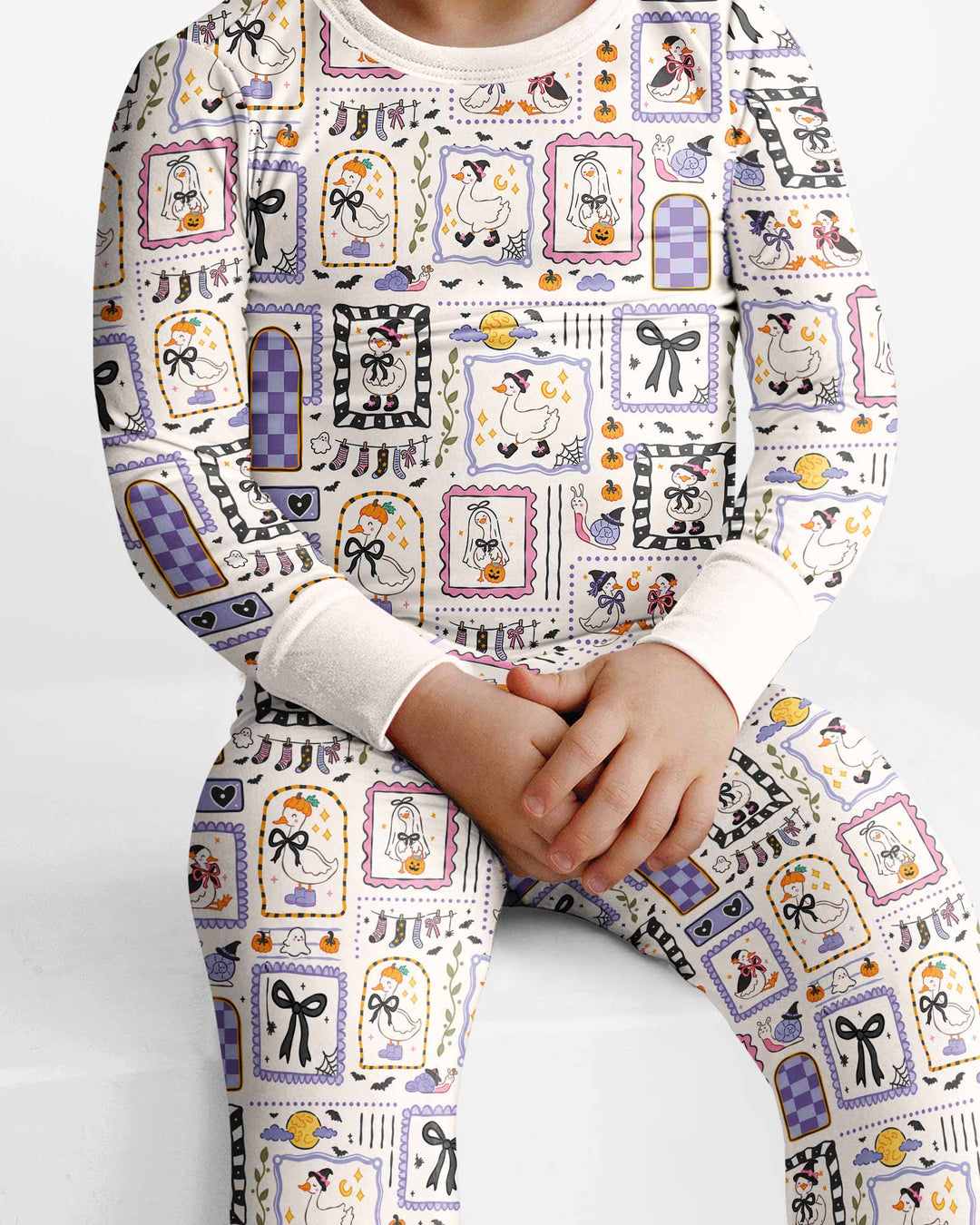 Just a Goose Halloween Bamboo Two Piece Long Sleeve Pajama Set
