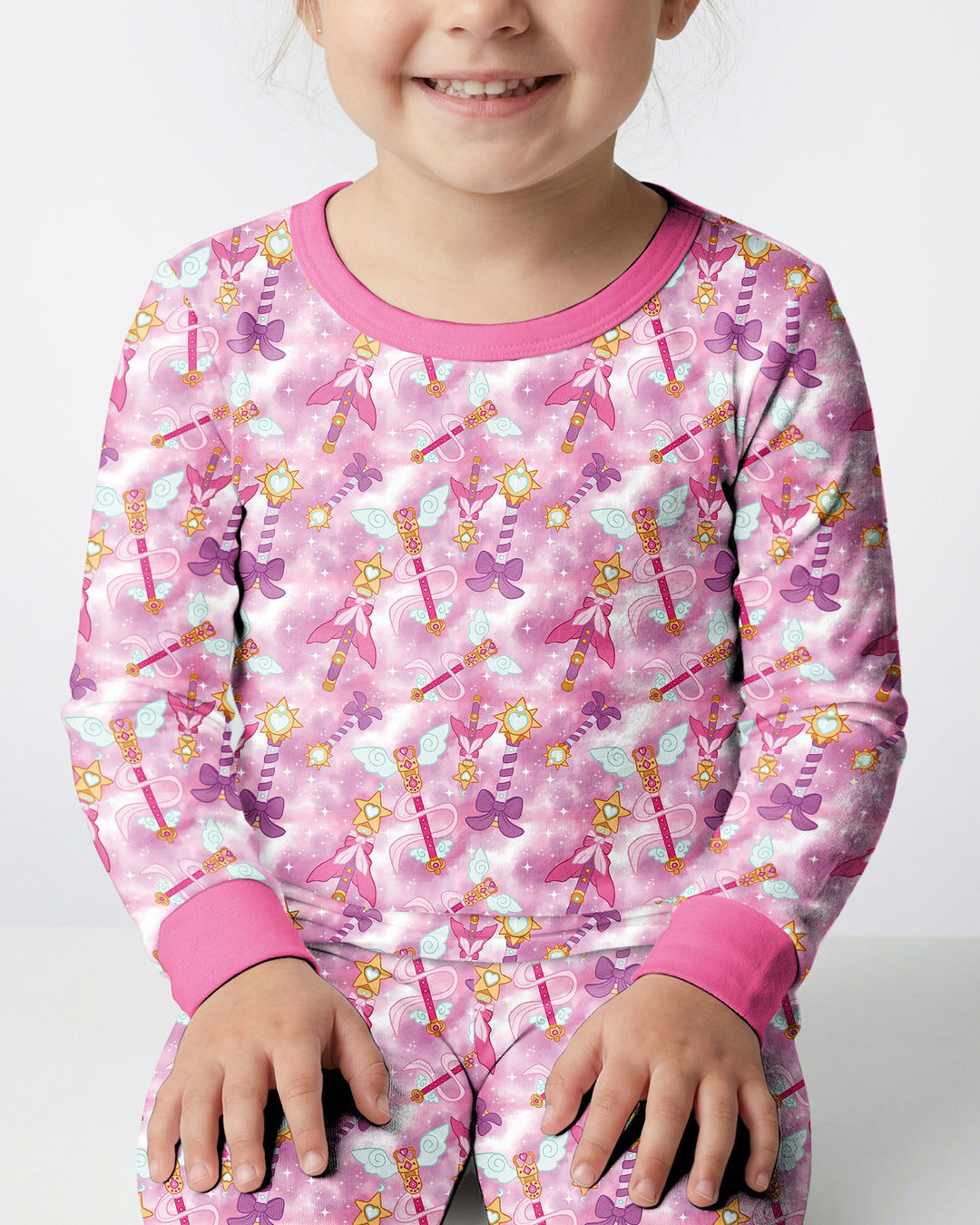 Kawaii Magical Girl Wand Bamboo Two Piece Long Sleeve Pajama Set
