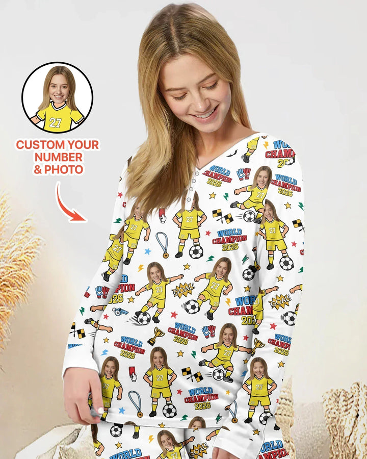 Template Damen Pyjama-Set aus personalisiertem Bambus