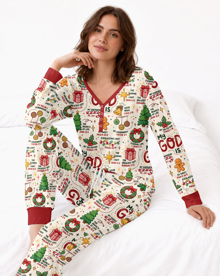 Christmas My God Is Bamboo Women Pajama Set