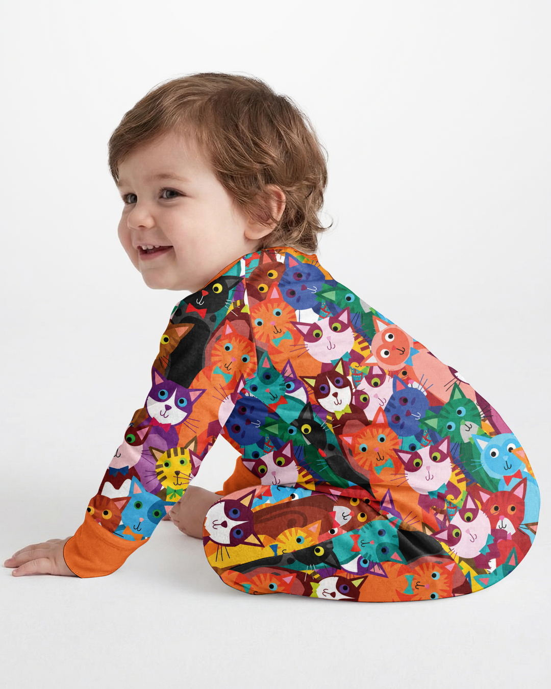 Colorful Cat Pattern Bamboo Convertible Zippy