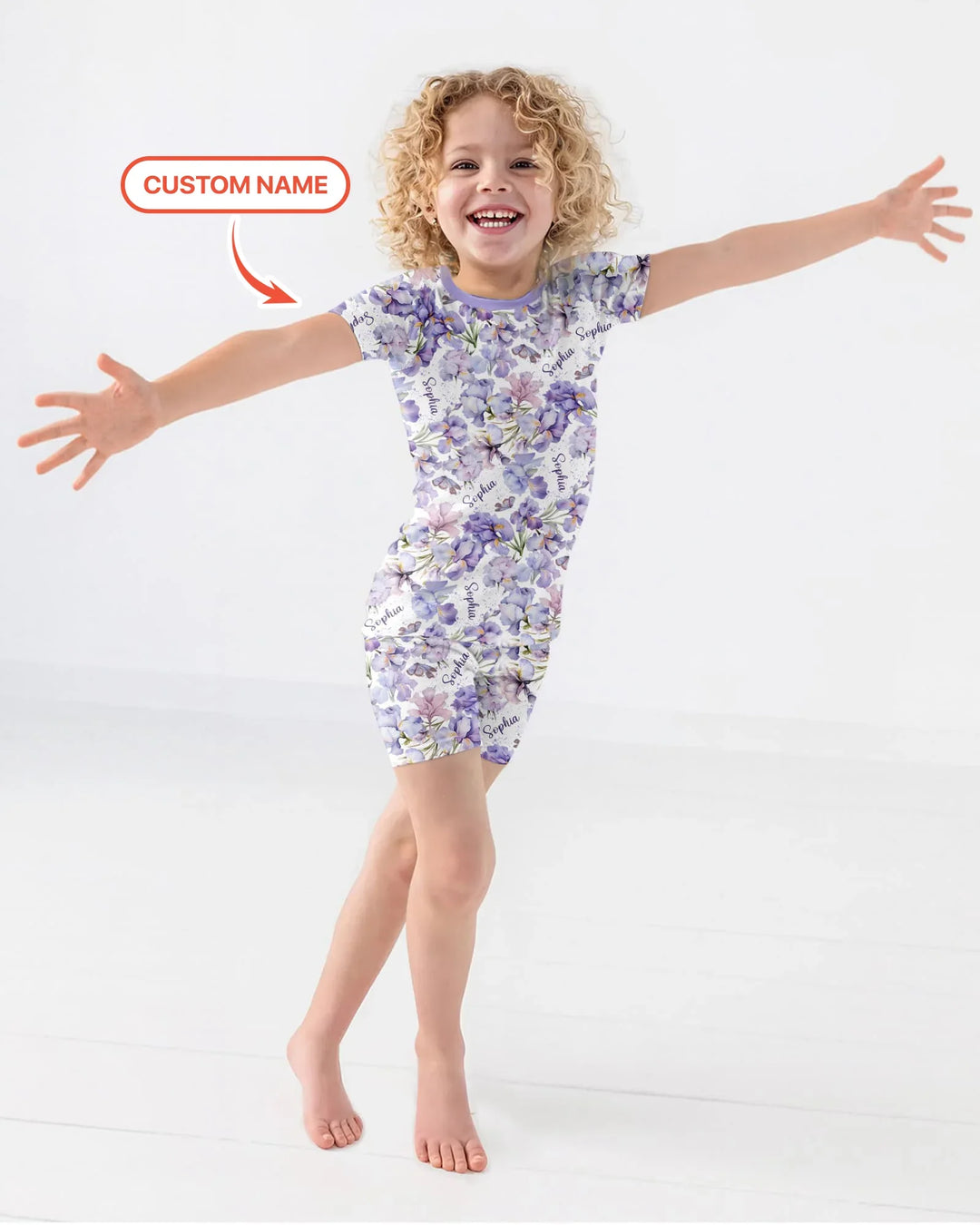 Zweiteiliges Pyjama-Set mit kurzen Ärmeln und Shorts im Sommer-Design